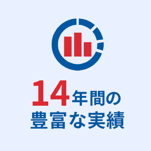 14年間の豊富な実績